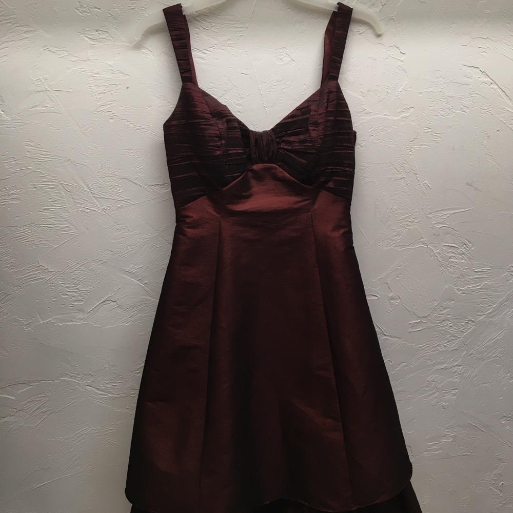Semi-formal red dress